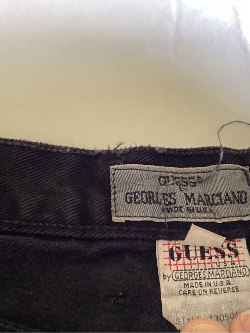 Vintage Guess by George Marciano Slim Straight Jeans in Black - Picture 2 of 6